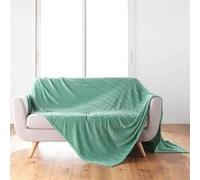 Douceur d'Intérieur – Plaid Arya – Flanelle unie 180 x 220 cm – Sauge