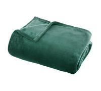 Plaid flanelle vert 125x150cm - Atmosphera Créateur d'intérieur