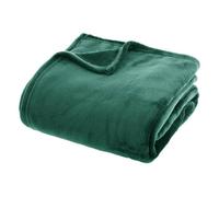 Atmosphera Plaid en flanelle vert 180 x 230 cm