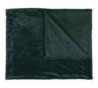 Plaid Flanelle Vert Sapin 120x150cm, Effet Embossé Ultra Doux, Lavable en Machine - OLIN - ALTOBUY Vert G