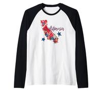 Plaid Floral californien avec étoiles, décoration de la Côte d'or Manche Raglan