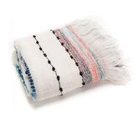 Plaid Folk 130X170 cm - - Blanc - Polyester