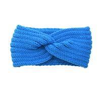 Plaid Fourrure Rose femmes bandeaux plus chaud doux bandeaux câble hiver oreille Enfant Islam (Blue, One size)