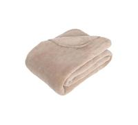 Plaid grand modèle microfibre 180x230 cm coloris lin - Lin