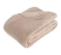 Plaid grand modèle microfibre 180x230 cm coloris lin - Lin