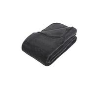 Atmosphera Plaid grand modèle microfibre 180x230 cm gris anthracite
