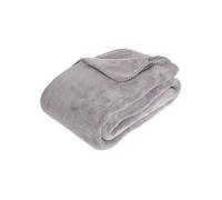 Plaid grand modèle microfibre 180x230 cm gris clair