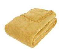 Plaid Microfibre Ocre 180 x 230