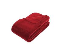 Plaid grand modèle microfibre 180x230 cm rouge Atmosphera