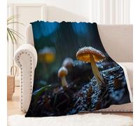 Plaid Grande Taille 180x220 cm Filet De Champignons Plaid Pas Cher Couverture en Polyester Chaud et Doux pour canapé lit Voyage extérieur Camping, légère et Pratique EM2130-1369
