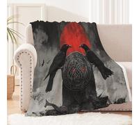 Plaid Grande Taille 180x220 cm Magie du Corbeau Plaid Pas Cher Couverture en Polyester Chaud et Doux pour canapé lit Voyage extérieur Camping, légère et Pratique EM2130-3552