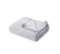 Plaid Gris Clair 150 X 200 Cm Kaweri Gris