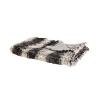 Plaid Gris Foncé Et Blanc 150 X 200 Cm Taza Gris