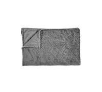 AltoBuy Plaid Gris Foncé Flanelle Embossé 120x150cm