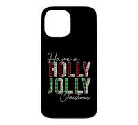 Plaid Have A Holly and Jolly Merry Christmas en Forme de léopard et de Buffle Coque pour iPhone 13 Pro Max