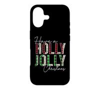 Plaid Have A Holly and Jolly Merry Christmas en Forme de léopard et de Buffle Coque pour iPhone 17