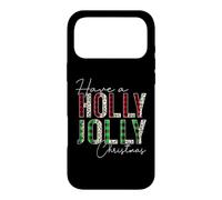 Plaid Have A Holly and Jolly Merry Christmas en Forme de léopard et de Buffle Coque pour iPhone 17 Pro Max