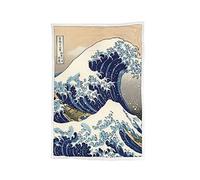 Plaid Homadict Sherpa - Kanagawa Wave - Plaid 100x150 Cm Kanagawa Wave Exclu Mic