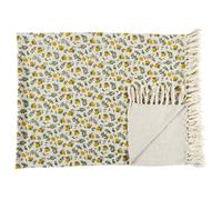 Plaid - HOME DECO FACTORY - Bain de Soleil - À Franges - Jaune et Vert