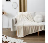 Plaid - Home Deco Factory - Flanelle - Embossé - Beige