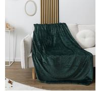 HOME DECO FACTORY CMP Plaid Motif en Relief Vert Sapin/Dimensions : 150 x 200 cm