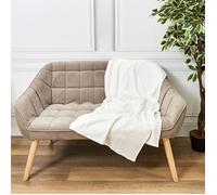 Generique Plaid en gaze de coton TX9322 120x150 cm Blanc craie