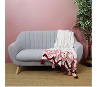 Jeté de Canapé Tufté "Ethnique" 130x150cm Rose
