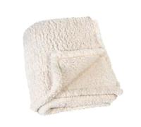 Plaid - HOME MAISON - Effet mouton - Beige - 130 x 150 cm