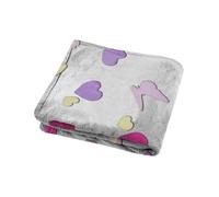 Plaid - HOME MAISON - Multicolore - 130 x 160 cm - Papillons phosphorescents - 100% Polyester