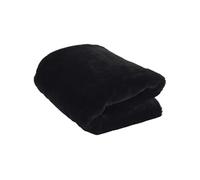 HOME DECO FACTORY TX9176 Plaid Couverture Imitation Fourrure Opulence Noir Polyester H2 x 120 x 150 cm
