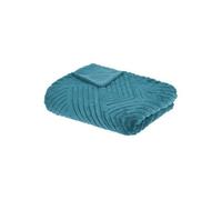 Plaid imitation fourrure - 230 cm x 180 cm - Bleu - Atmosphera Bleu canard G