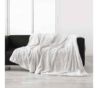 Douceur d'Intérieur Plaid Alaska Chaud Hiver 180 x 220 cm Imitation fourrure et Sherpa Naturel