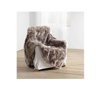 Douceur d'Intérieur-Plaid Antartic Choco-Chaud Hiver-125x150 cm-Imitation fourrure et polaire