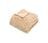 Plaid imitation fourrure Arka Créateur d'intérieur Polyester 120x160cm Beige Lin