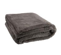 Plaid Imitation Fourrure "Cutie" 130x180cm Gris Foncé