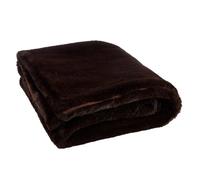 Plaid Imitation Fourrure "Cutie" 130x180cm Marron Foncé