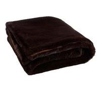 Plaid Imitation Fourrure "Cutie" 130x180cm Marron Foncé