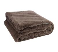 Plaid Imitation Fourrure "Cutie" 130x180cm Taupe Marron G