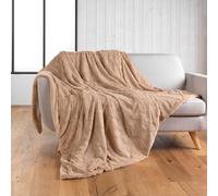Douceur d'Intérieur Plaid Foxy Chaud Hiver Imitation fourrure & sherpa 125 x 150 cm Sable