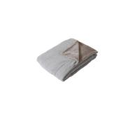 - Plaid imitiation effet fourrure 2 tons et flanelle - 150 x 125 cm - Gris - AZURA