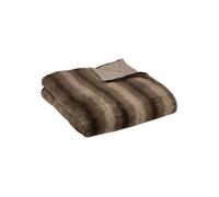 - Plaid imitiation fourrure Grizzli - 230x180 cm - Marron