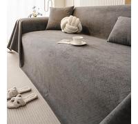 Plaid imperméable pour canapé Grande Taille, Couverture en Polaire Douceur Nuage, Housse de canapé en L Toutes Saisons pour canapé 2/3/4 Places Dark-Gray 180x260cm/70.87x102.36in