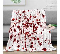 Plaid Imprimé 3D Taches de Sang Microfibre Décoration Maison Jeté de Lit Effet Taches Chaud pour Canapé Chambre 40x50(100x130cm)