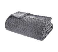 Plaid Imprimé "Losange 3D" 180x230cm Gris
