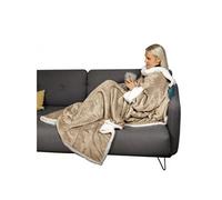 Vivezen - Couverture polaire, plaid intégral avec manches et poche - 140 x 210 cm - Sherpa et flanelle - Adulte - Plusieurs coloris