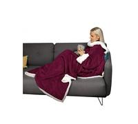 Vivezen - Couverture polaire, plaid intégral avec manches et poche - 140 x 210 cm - Sherpa et flanelle - Adulte - Plusieurs coloris