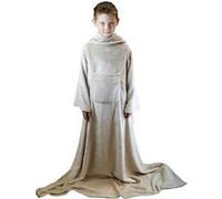 Plaid intégral manches et poche - Enfant ou adulte jusqu'à 1.65m 160x120cm -Beige- Vivezen beige G