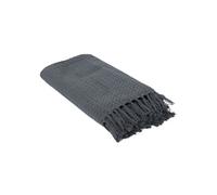 Plaid jeté de canapé 120x150cm style gaufré coloris gris anthracite - - ALTOBUY Gris