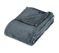 Plaid ""Kiesa"" en microfibre bleu 125x150cm - Atmosphera createur d'interieur