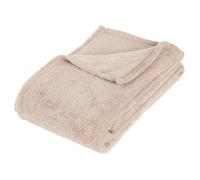Plaid ""Kiesa"" microfibre beige 125x150cm - Atmosphera createur d'interieur